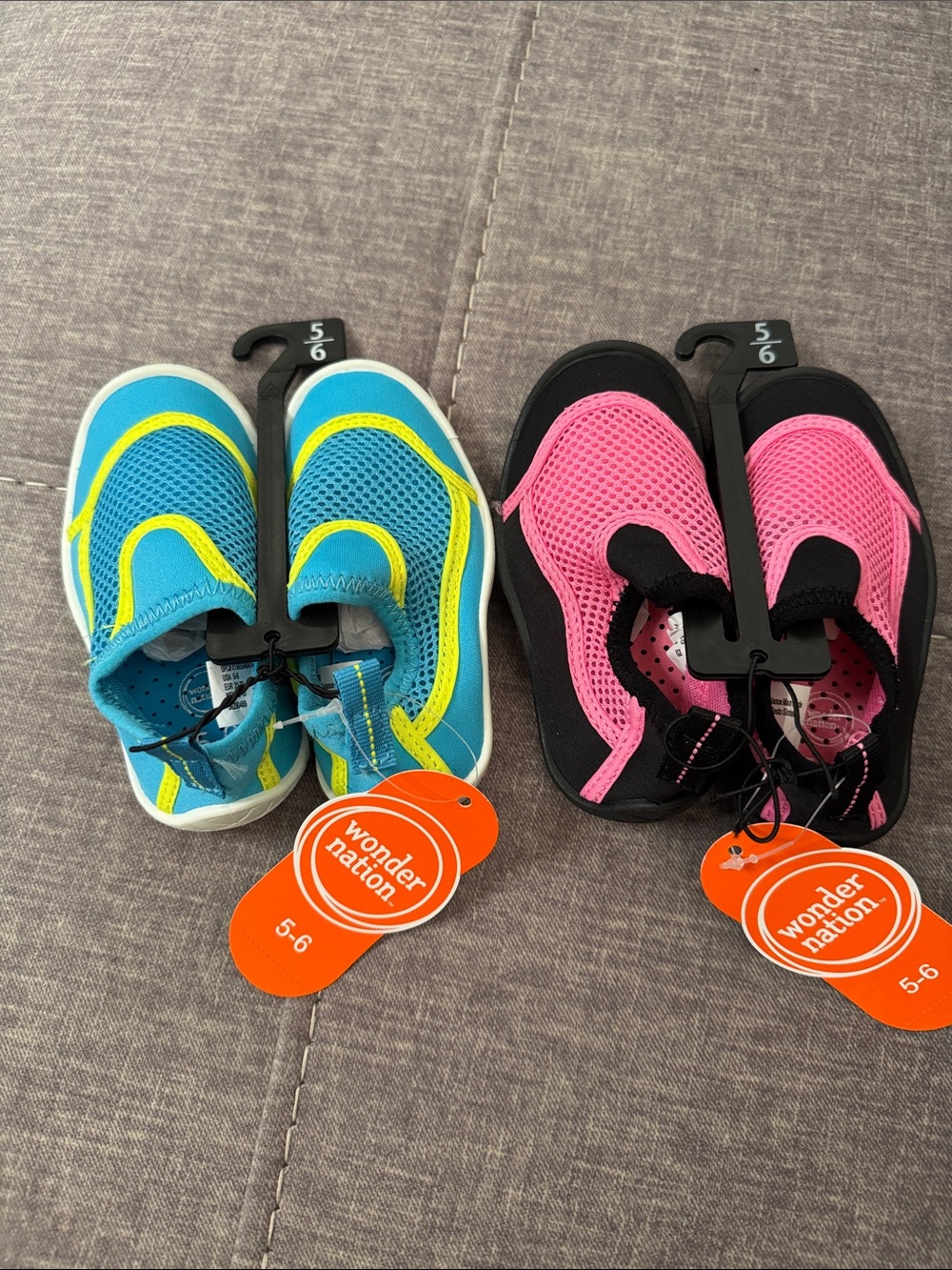 wonder nation Kids Water Shoes - Blue & Yellow and Pink & Black